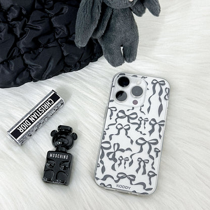 Black Ribbon Bows Phone Case - KODDY