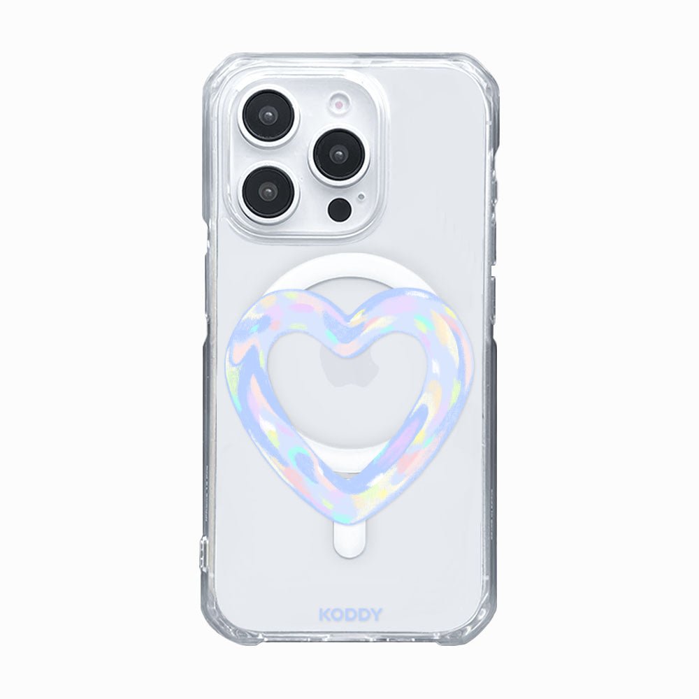 Blue Bubble Heart Phone Case