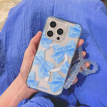 Blue Fluffy Ribbon Phone Case