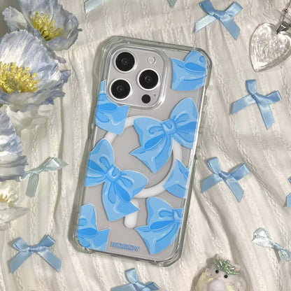 Blue Fluffy Ribbon Phone Case