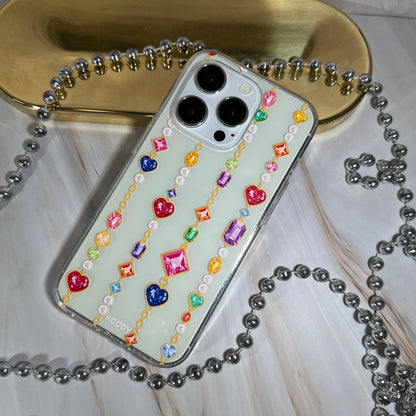 Gem Stone Chain Phone Case