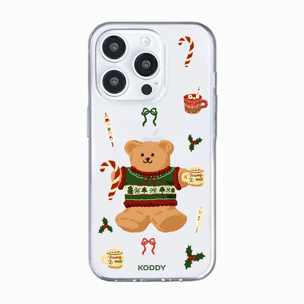 Green Christmas Jumper Bear Phone Case