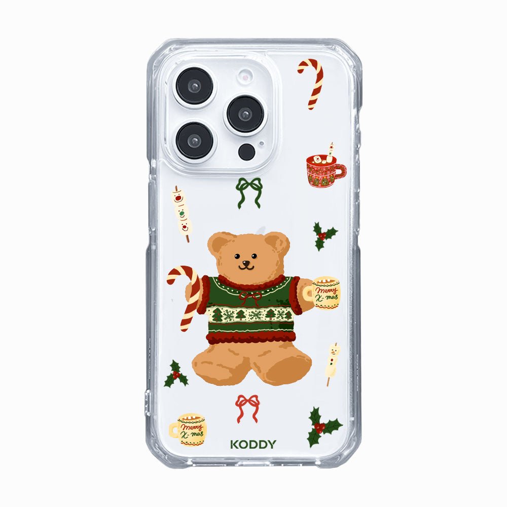 Green Christmas Jumper Bear Phone Case