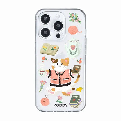 KODDY's Cute Calio Cat Flower Tea Phone Case