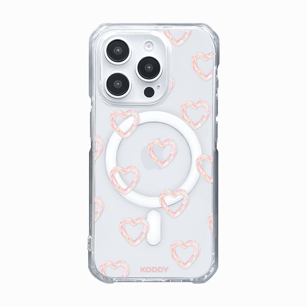 Mini Pink Bubble Hearts Phone Case