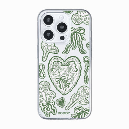 Moss Green Lace Phone Case