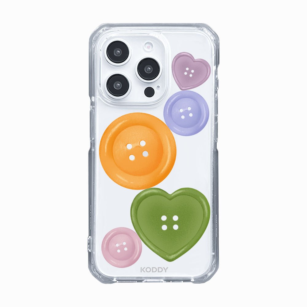 Orange And Green Buttons Phone Case