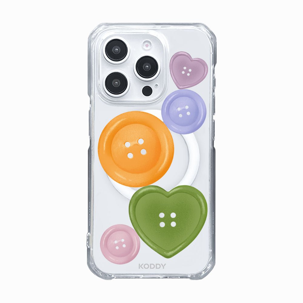 Orange And Green Buttons Phone Case