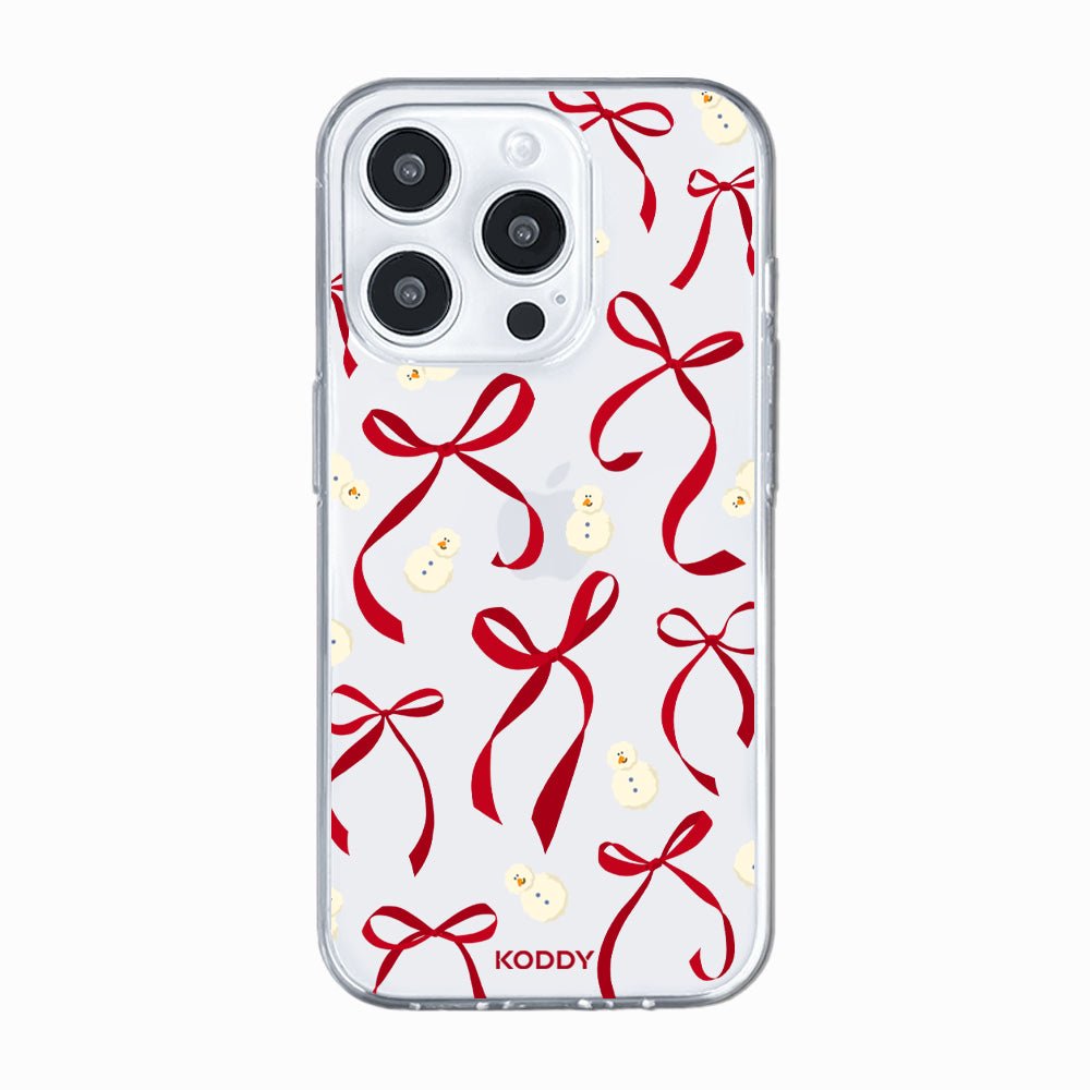 Petite Red Bows and Snowmen Phone Case