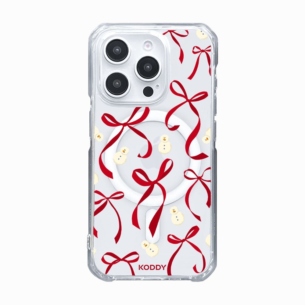 Petite Red Bows and Snowmen Phone Case