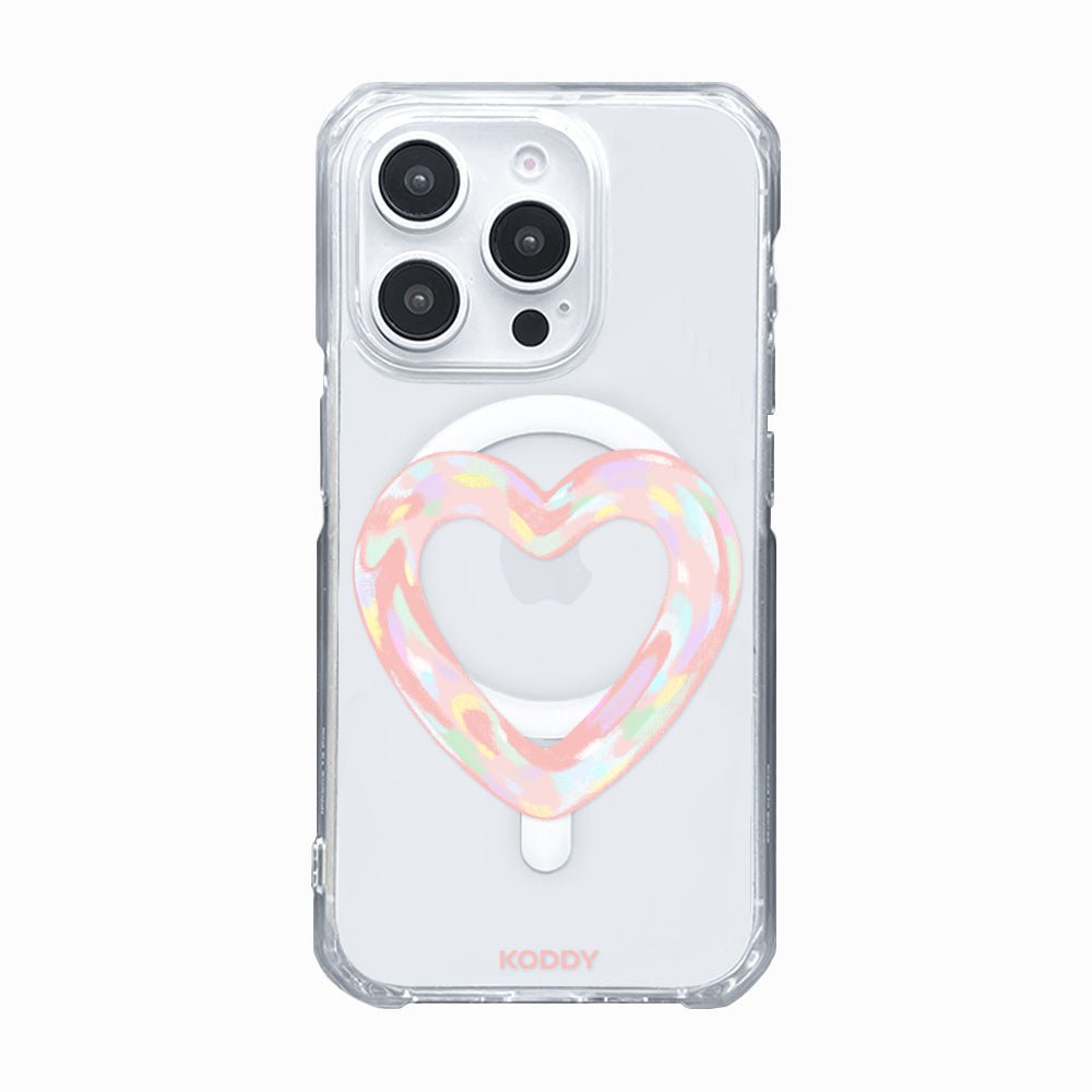 Pink Bubble Heart Phone Case