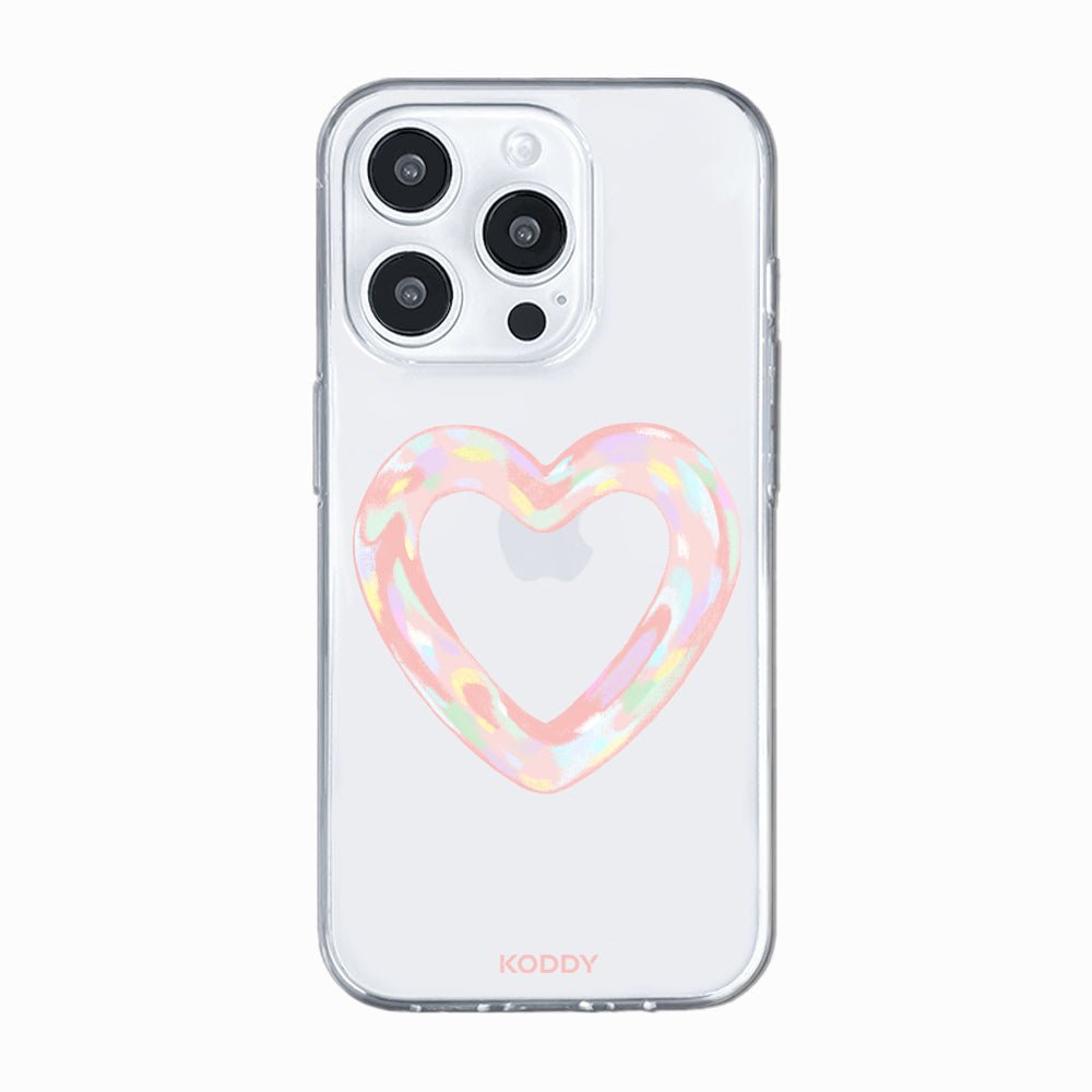 Pink Bubble Heart Phone Case