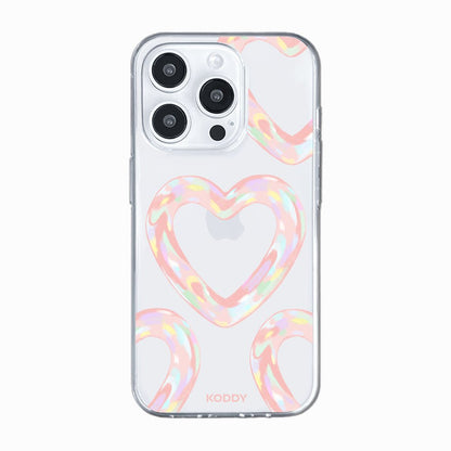 Pink Bubble Pattern Hearts Phone Case