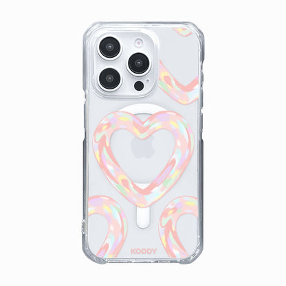 Pink Bubble Pattern Hearts Phone Case