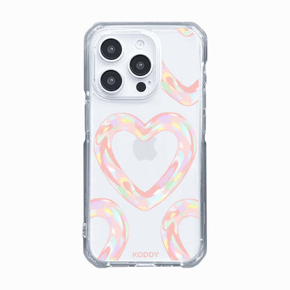 Pink Bubble Pattern Hearts Phone Case