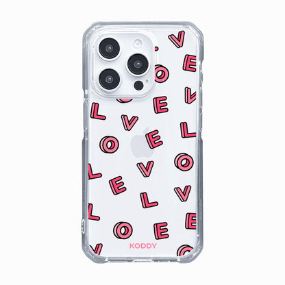 Pink Love Letters Phone Case - KODDY