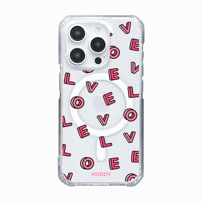 Pink Love Letters Phone Case - KODDY