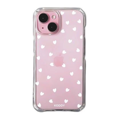 Pure White Hearts Phone Case - KODDY