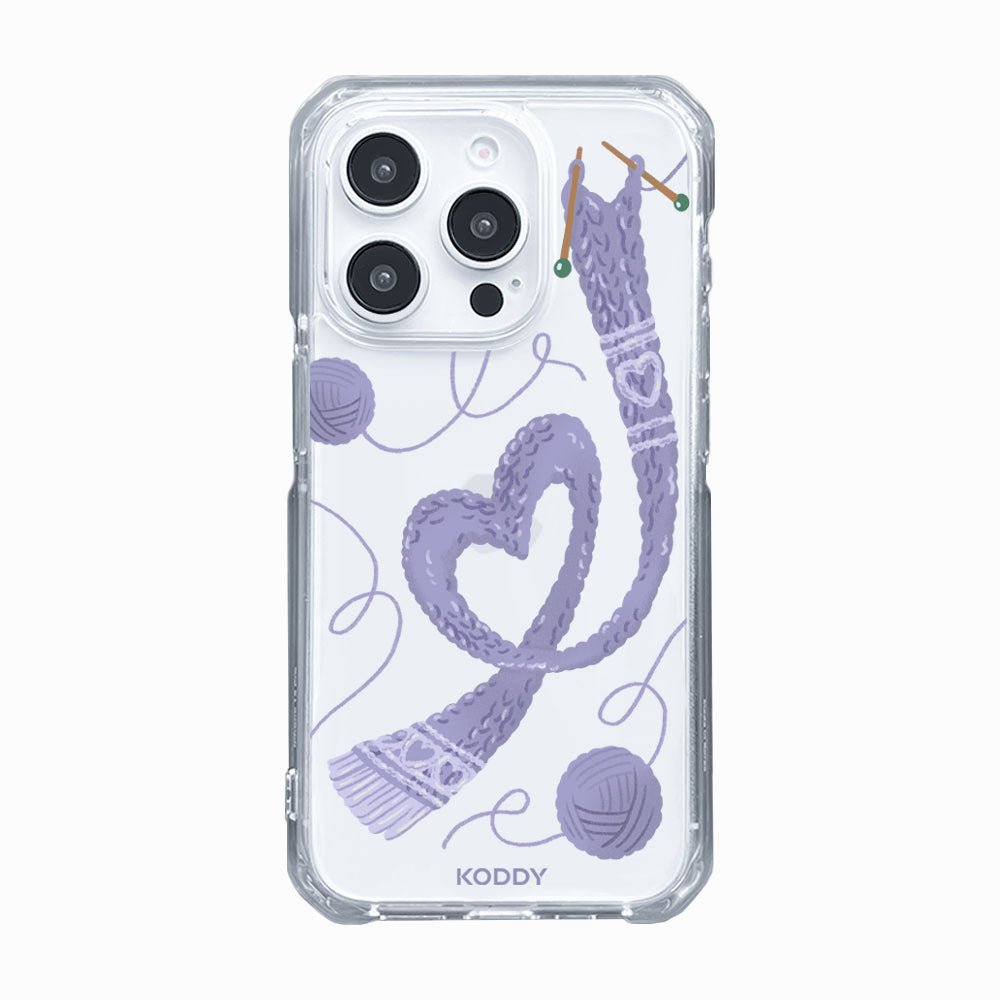 Purple Muffler Knitting Phone Case